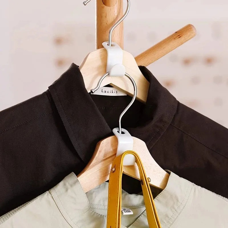 10pcs Wardrobe Hanger Hooks Organizer Connect Multifunction Cascading Plastic