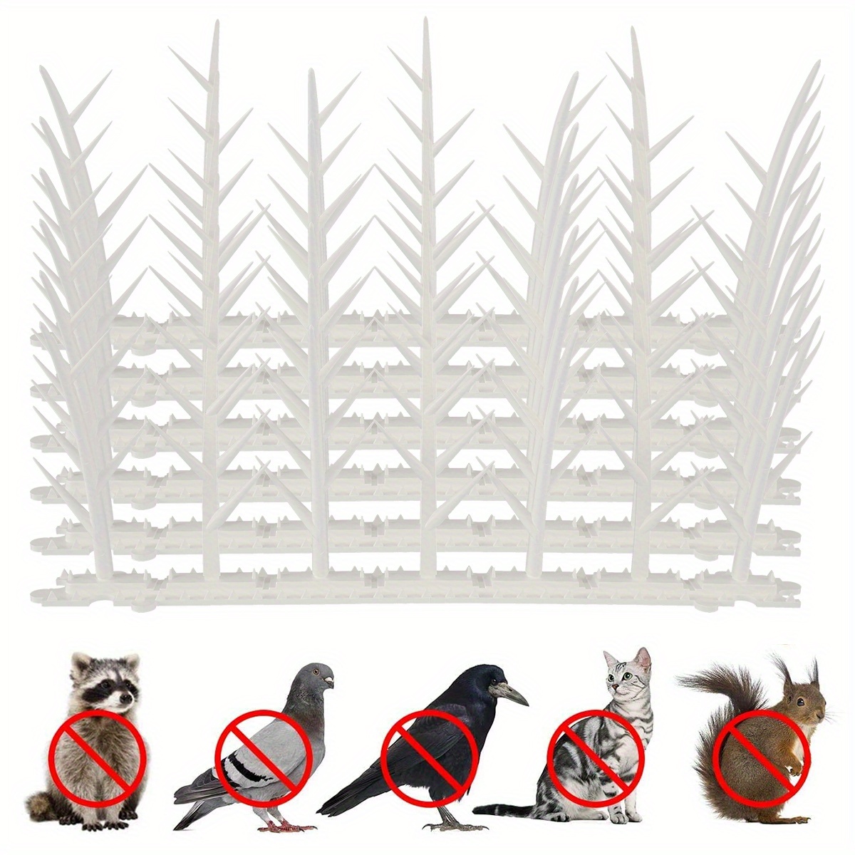 Pointes anti-pigeons, pointes anti-oiseaux en plastique, anti-pigeons balcon,  5,7 m 3