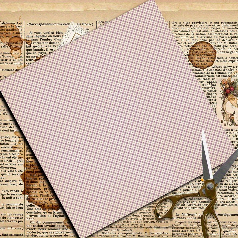 12pcs Retro Flower Cluster Paper Journal Decoration DIY Tools Student Stationery