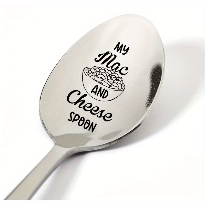 1pc, Funny Spoon Gifts For Women Men, Funny My Mac And Cheese Spoon Engraved Stainless Steel, Mac And Cheese Lovers Gifts, Best Birthday Valentine Chr