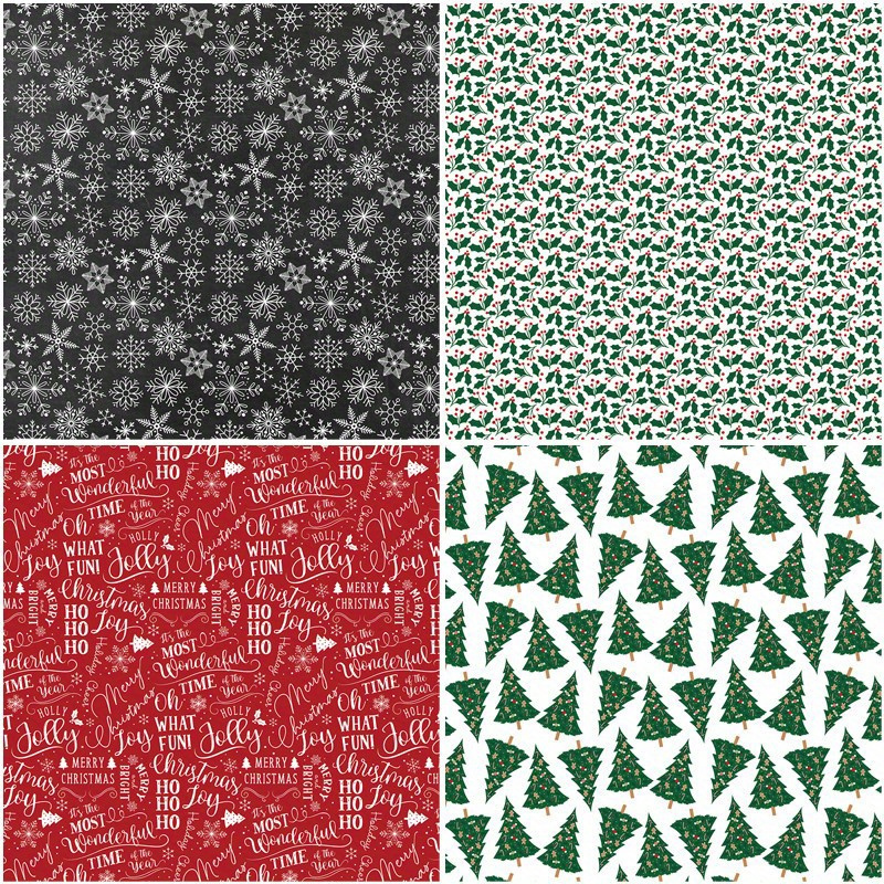 12pcs Large Size Christmas Bakery Paper Retro Journal - DIY Gift for Adults