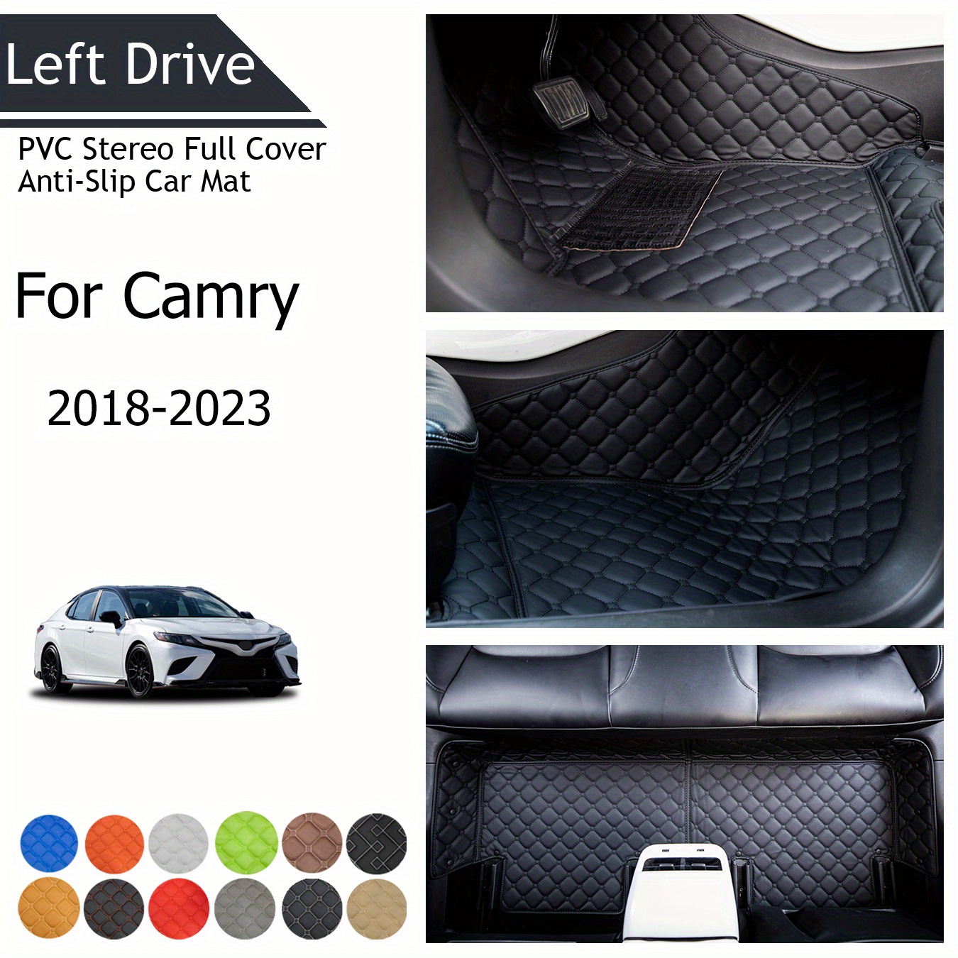 

Tegart [lhd] For Camry 2018-2023 3 Layer Pvc Stereo Full Cover Anti-slip Car Mat