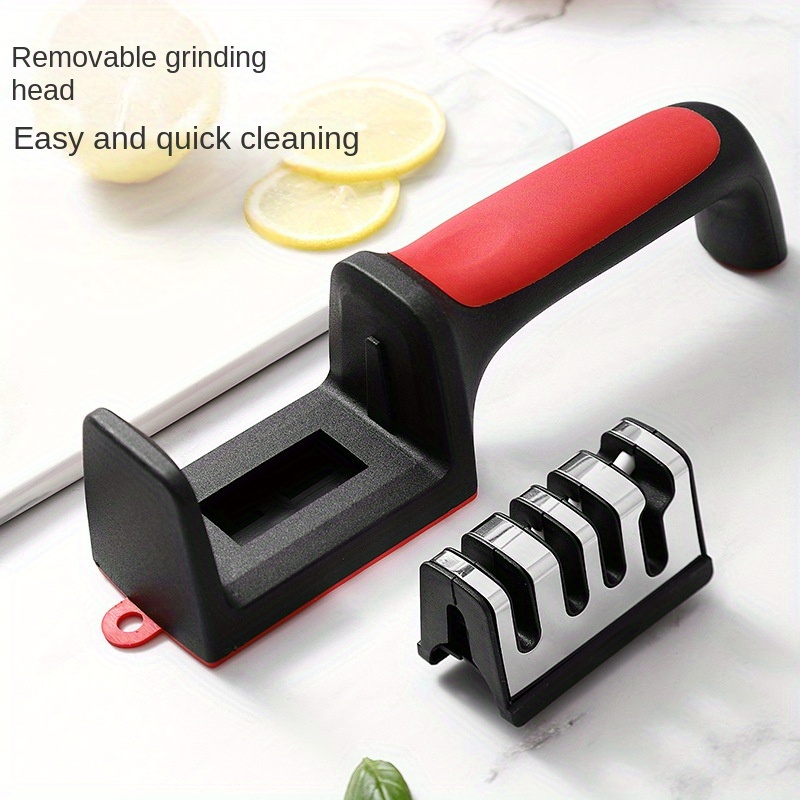 Knife Sharpener 4 Stages Professional Kitchen Sharpening Stone Grinder  Knives Whetstone Tungsten Diamond Ceramic Sharpener Tool - Temu