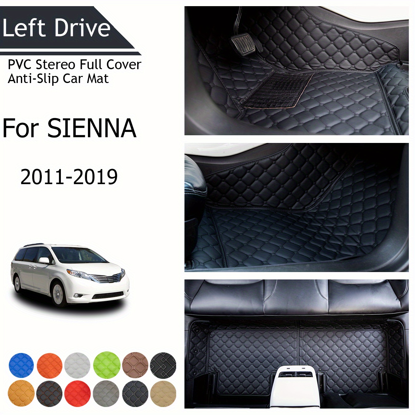 

Tegart [lhd] For Sienna 2011-2019 3 Layer Pvc Stereo Full Cover Anti-slip Car Mat