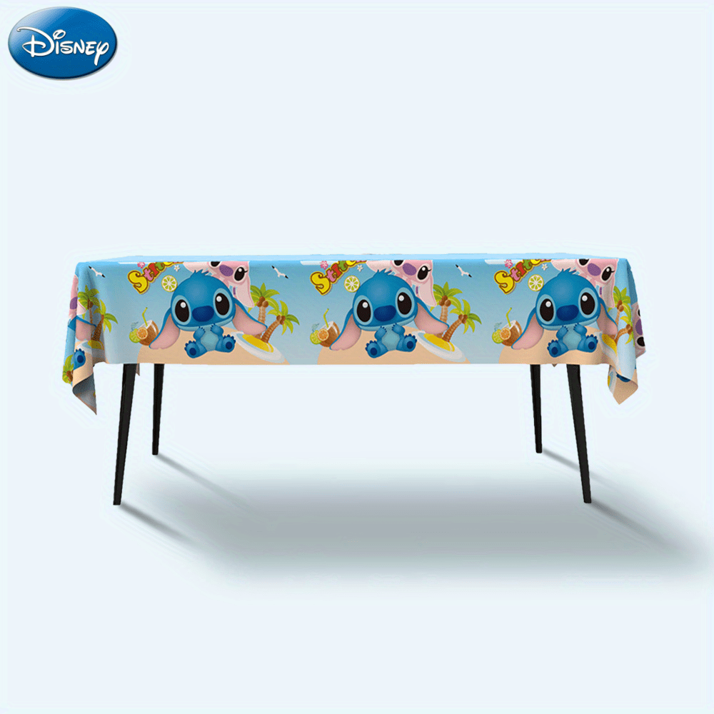 

3pcs/pack Disney Officially Licensed Stitch Party Tablecloth, Party Table Covers, Themed Birthday Party Decoration Supplies Rectangle Tables Favors