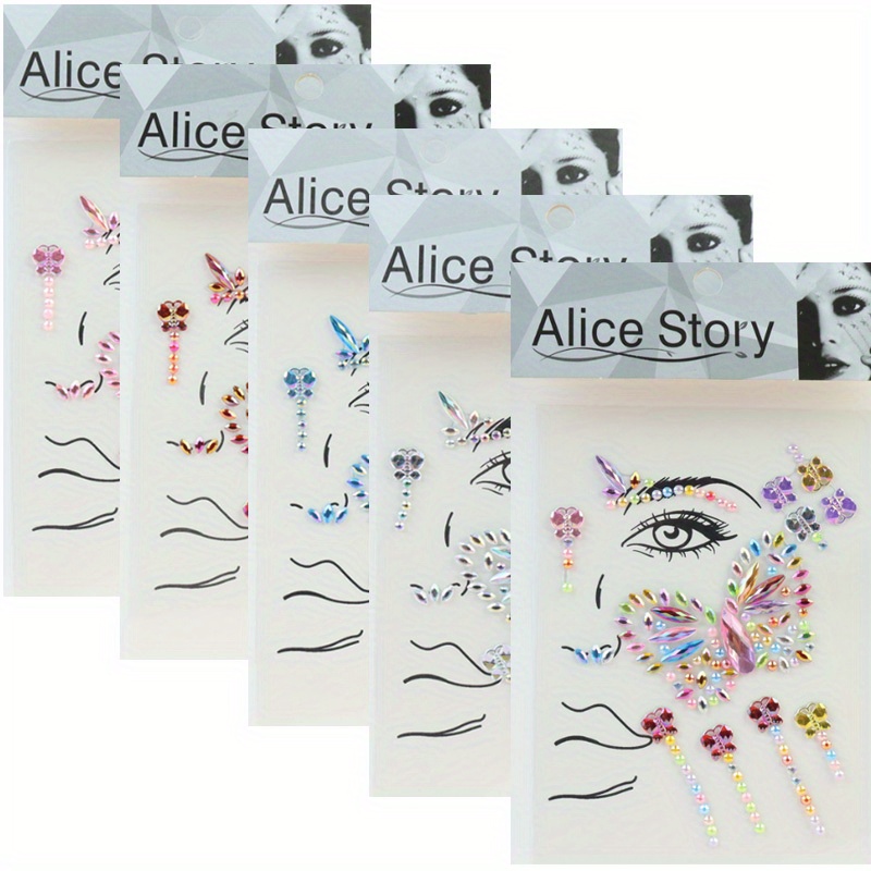 2 Sheets Various Sizes 3d Simulated Diamond Gemstone Stickers For Eyes And  Face Decoration, Diy Music Festival Y2k Makeup Party, Rhinestone Stickers