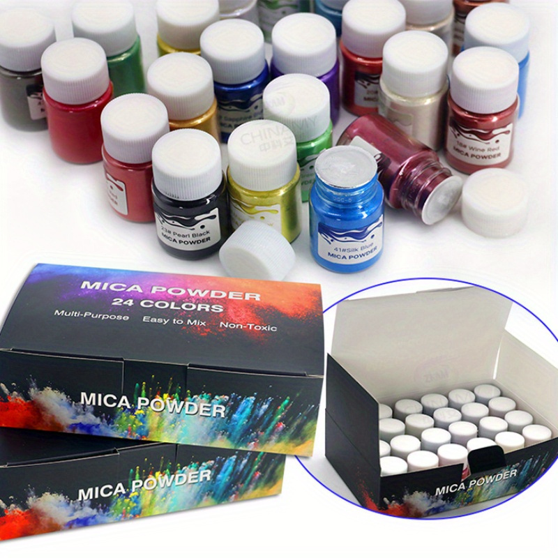 18 Colors Mica Powder Epoxy Resin Color Pigment Dye Set Cosmetic Grade Mica  Powder for Lip Gloss Soap Making Bath Bomb LYD