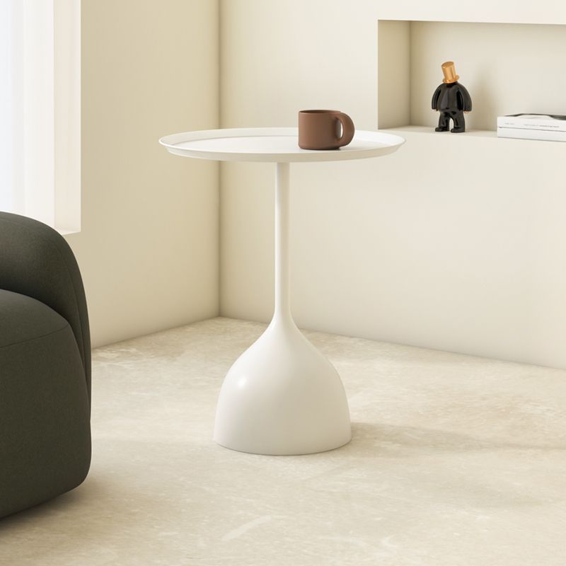 Mesa de centro redonda, moderna mesa de centro pequeña, mesa de té para  sala de estar, escritorio de oficina, balcón, fácil de instalar, escritorio  de