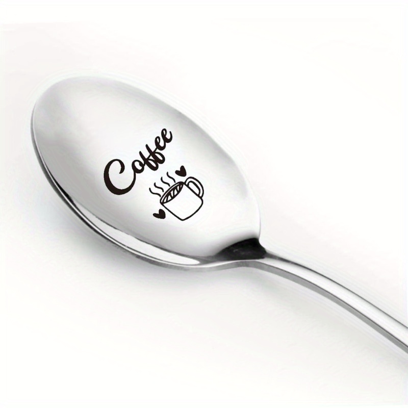 

Funny Coffee Tea Spoon, Engraved Stainless Spoon For Women Mother Grandma Coffee Lover Day Birthday Thank You Gift, Suitable For Restaurant, Shop