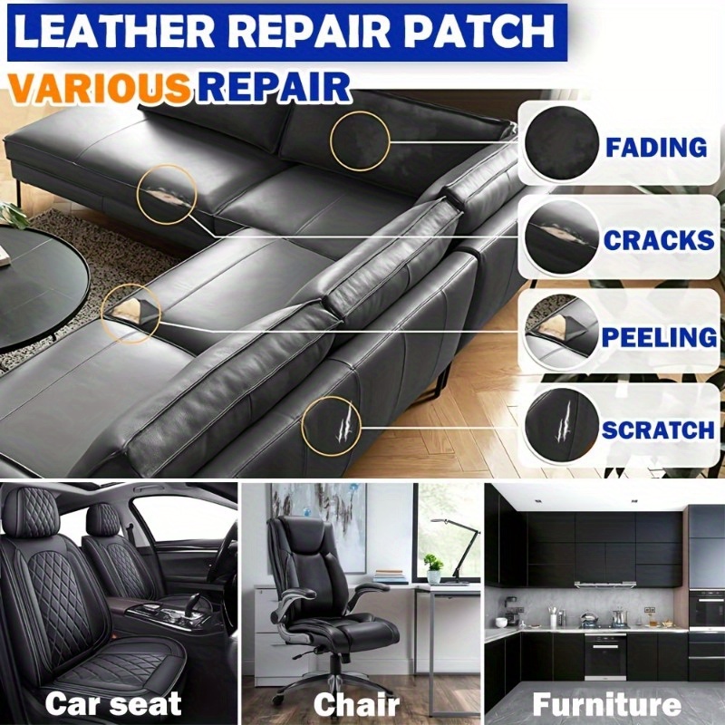 Artificial Leather Repair Tape, Self Adhesive Artificial Leather Repair  Patch For Sofas Couch Furniture Car Seat, Artificial Leather Rip Repair Kit