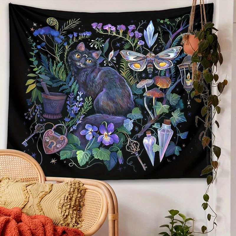 Cat tapestry wall discount hanging