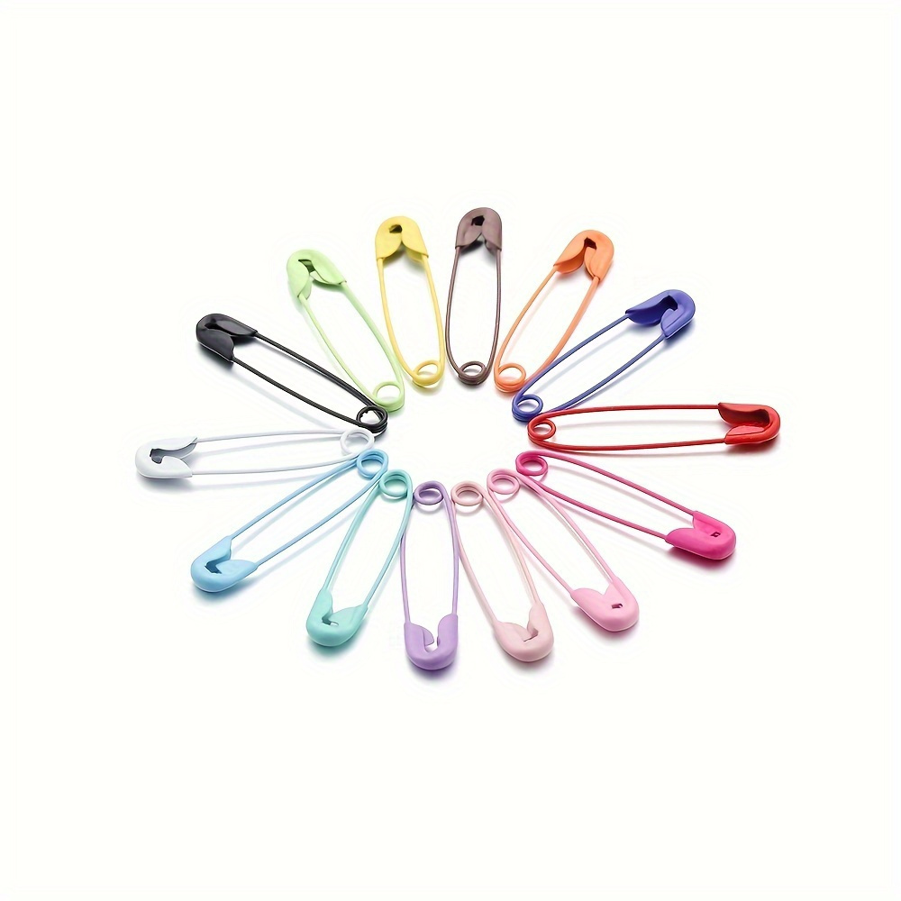 100pcs Colorful Safety Pins DIY Sewing Tools Accessory Stainless Steel  Needles Large Safety Pin Small Brooch Apparel Accessories