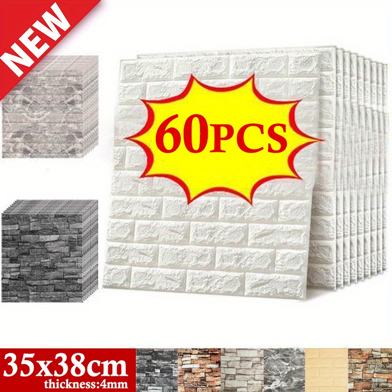 Diy 3d Foam Brick Pattern Wallpaper 3d Foam Squares - Temu