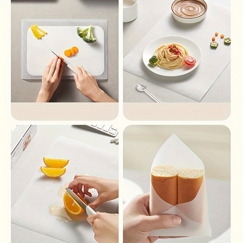 Disposable Plastic Cutting Board, Easy To Use Flexible Cutting Board  Sheets with Built In Sliding Cutter