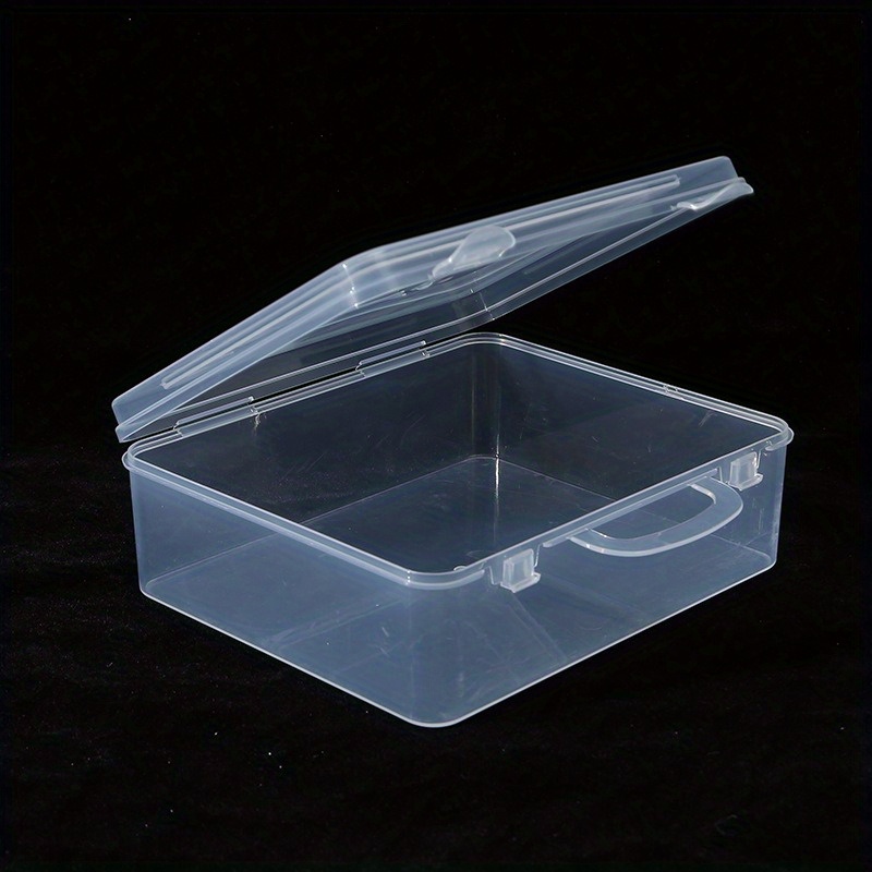 Transparent Storage Box With Lid And Buckles Puzzle Component