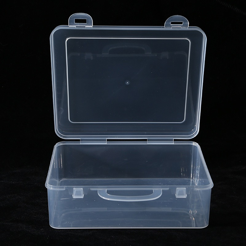 Caja de Herramientas portátil, caja vacía de plástico transparente, caja de  almacenamiento de cuentas para pintura de diamantes, accesorios para rompe