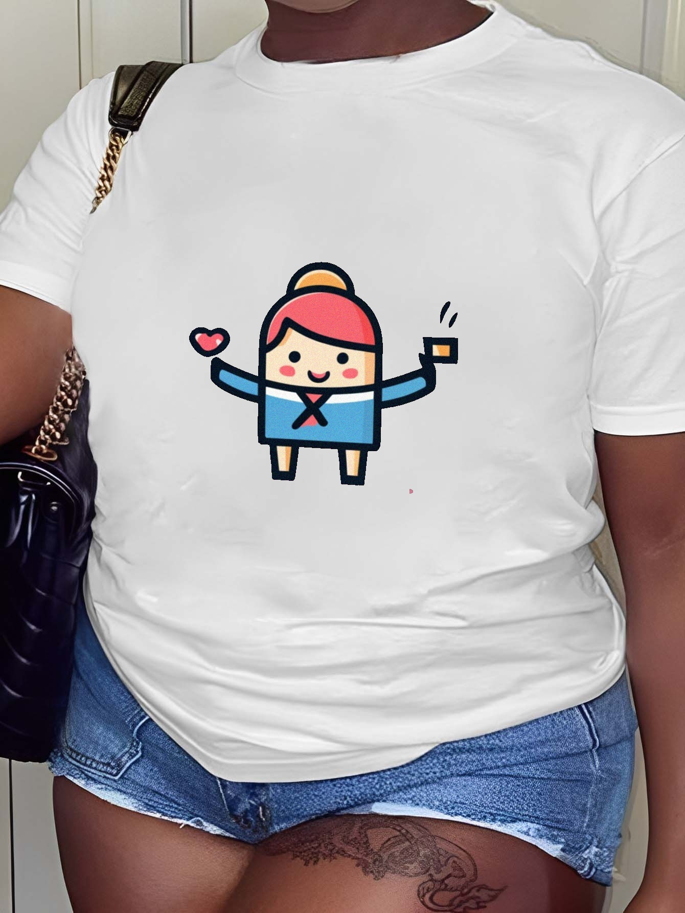Kawaii Cartoon Graphic Tee in 2023  Clothes for women, Graphic tees,  Womens tees
