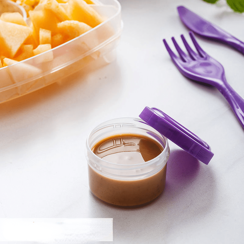 Disposable Portable Sauce Bucket With Flip Top Lids, Kitchen Food