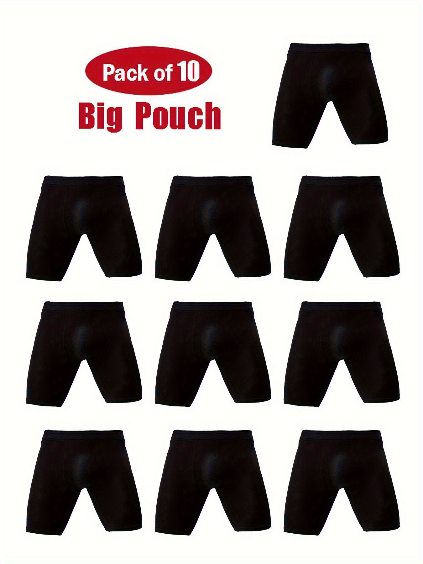 Men's Boxer Panties Sexy U Convex Big Long Pouch Shorts Underwear Underpants