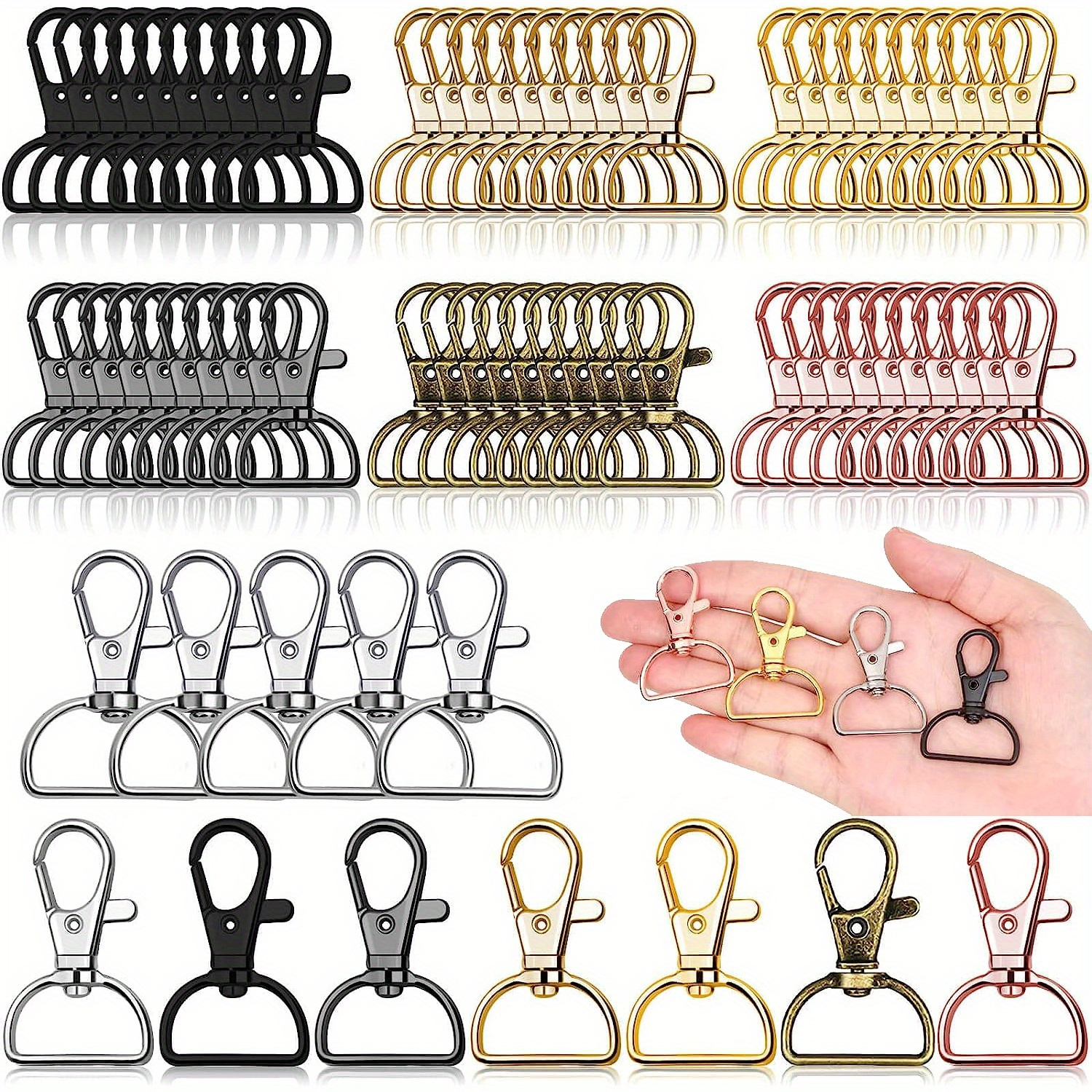 5pcs Metal Lobster Claw Clasp Swivel Trigger Hook Hanger for Keychain  Pendant US