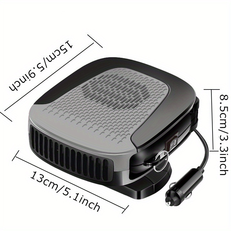 Car Heater 12V 150W, 3-Outlet Plug in Cigarette Lighter Portable