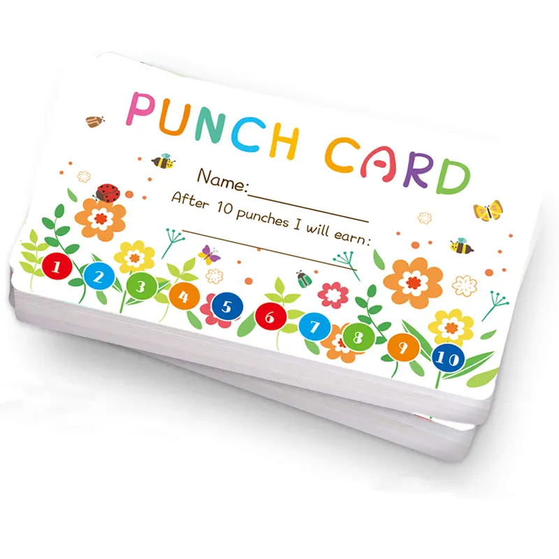 Punch Cards My Reward Cards For Classroom Home Behavior - Temu