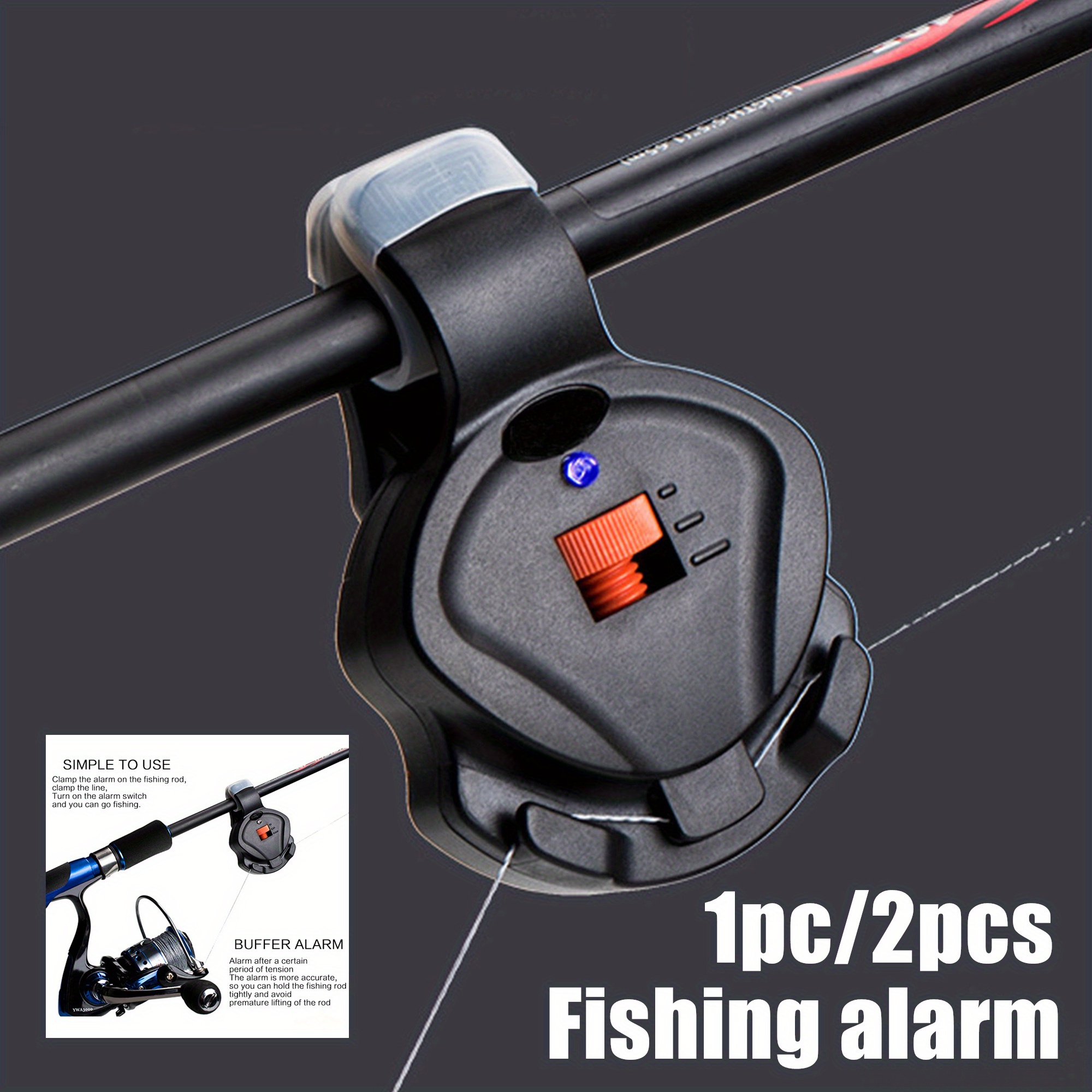 1pc/2pcs Fishing Bite Alarm, Electronic Fish Bite Sensor Indicator, Fishing  Gear