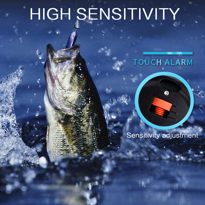 2 Pcs Sensitive Fishing Alarm Clock Electronic LED Light Fish Bite Sound  Alarm Bell Clip On Fishing Rod Tool