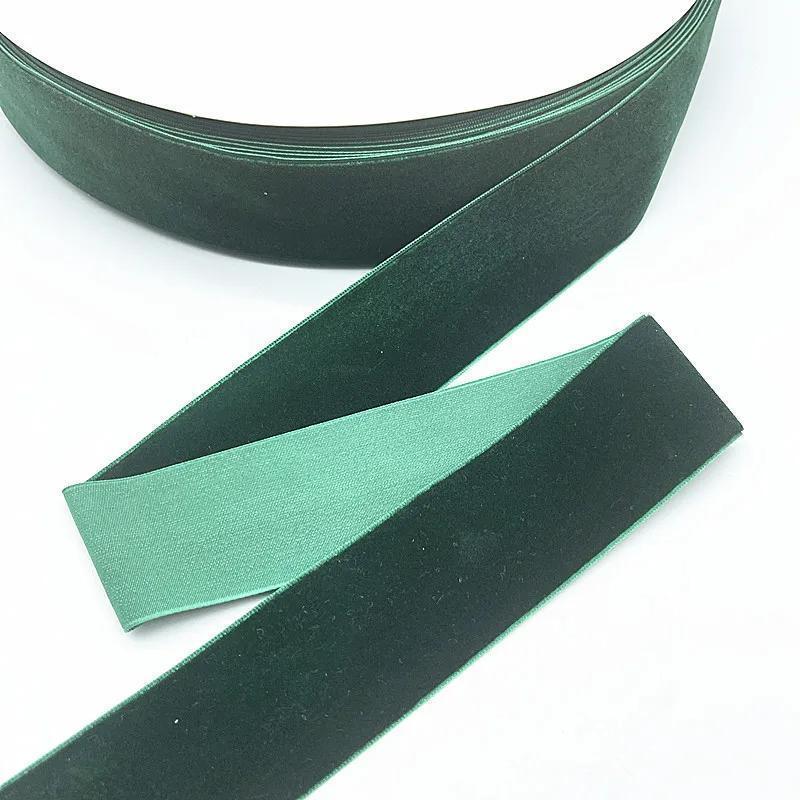 38mm Single Face Dark Green Velvet Ribbon for Handmade Gift Bouquet  Wrapping Party Decoration Christmas Inelastic - AliExpress