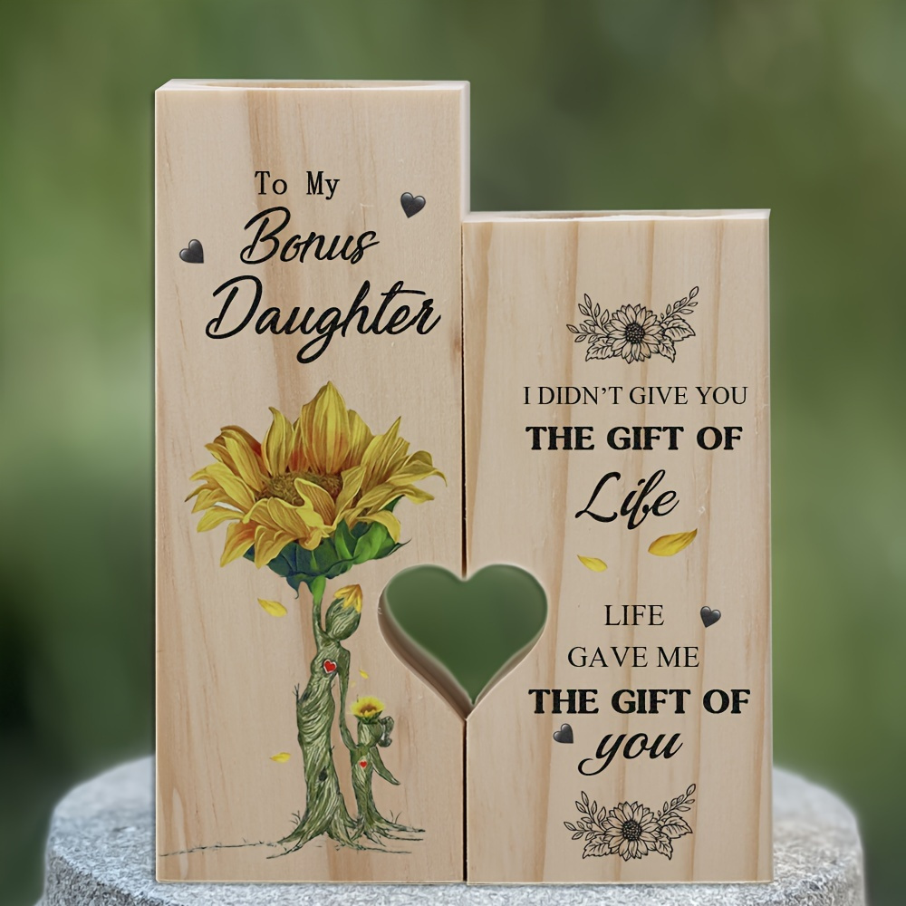 Candle Holder, Daughter Gift From Mom Heart Candlestick(without Candles),  For Centerpiece, Candlelight Dinner Photo Props, Wedding Anniversary  Birthday Atmosphere Decor, Table Living Room Home Decor, Christmas New Year  Decor - Temu