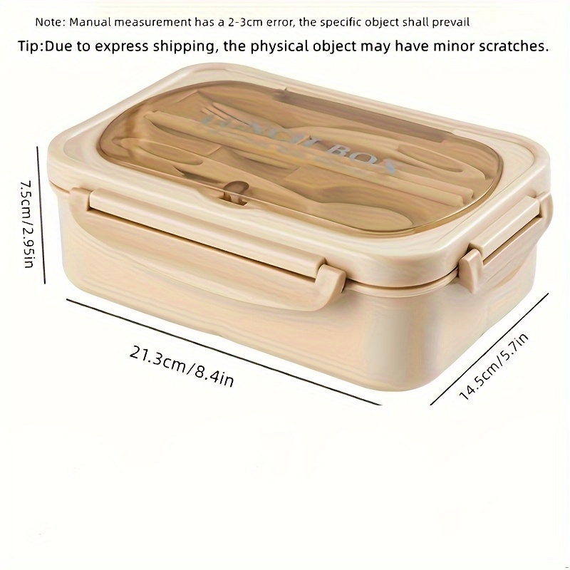 Multi-color Wheat Straw Bento Box Divided With Flip Top Lid