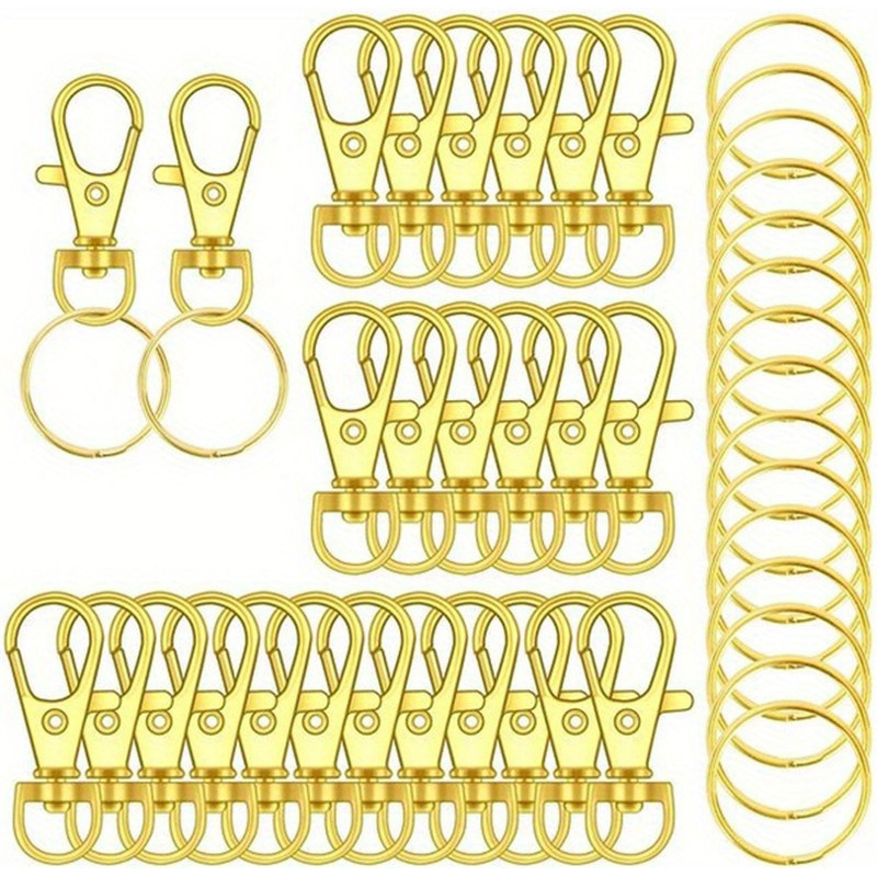 Ganci portachiavi,20 Pezzi Moschettone Chiusure in Metallo Portachiavi  Anelli di Ganci Swivel LanYard Clip per Artigianato Produzione di Gioielli  Guinzagli per Cani 38 * 17mm : : Casa e cucina