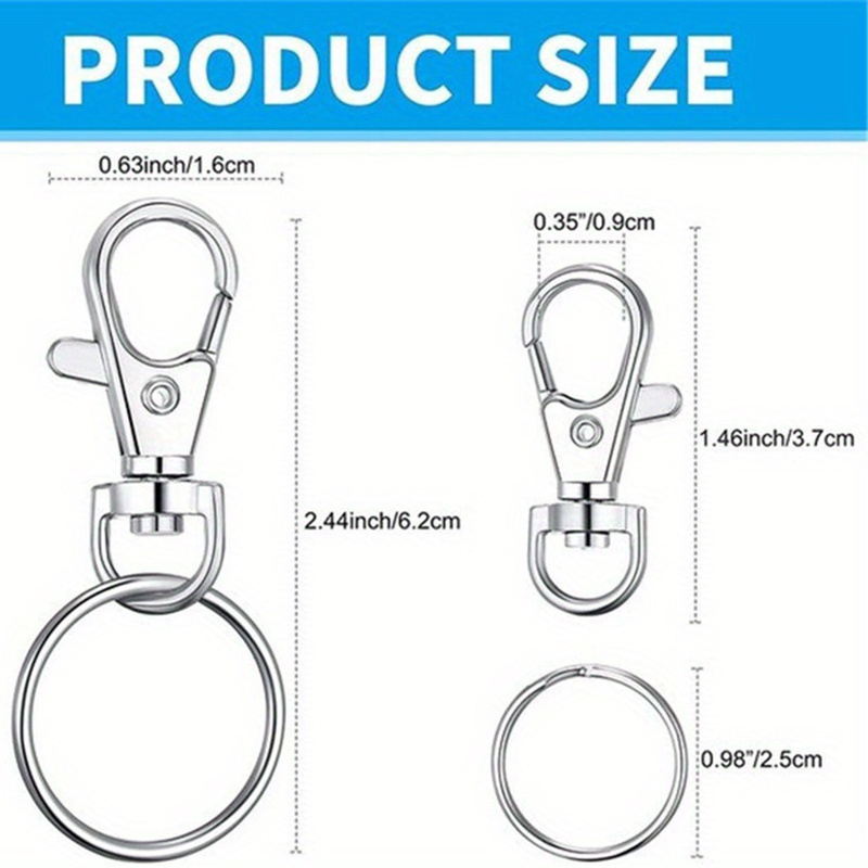 50 Ganci Portachiavi Anelli Ganci Portachiavi Anelli - Temu Italy