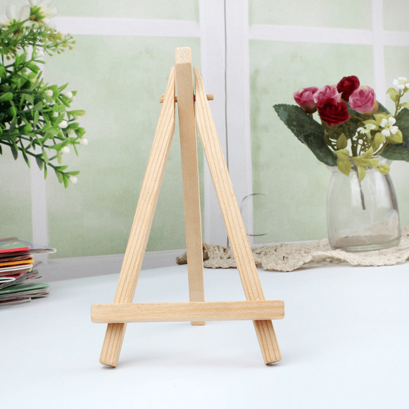 5pcs Mini Wooden Creative Small Picture Stand, Desktop Triangle Bracket,  Photo Display Stand, For Home Room Desk Office Decor