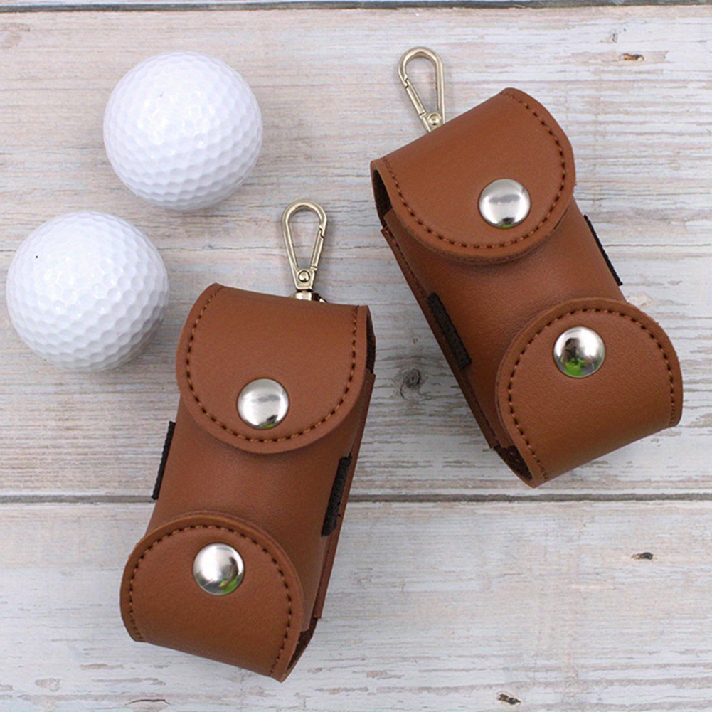 Mini Pocket Leather Golf Ball Storage Pouch Portable Golf - Temu