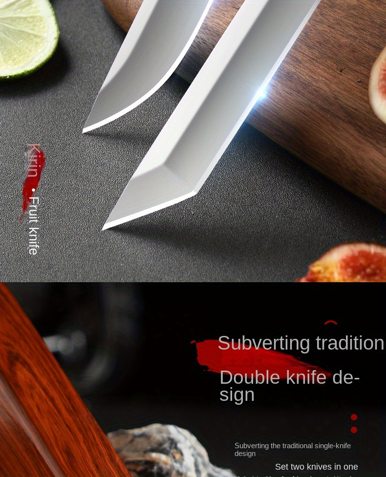 Household Dragon And Phoenix Double Knife Fruit Knife - Temu