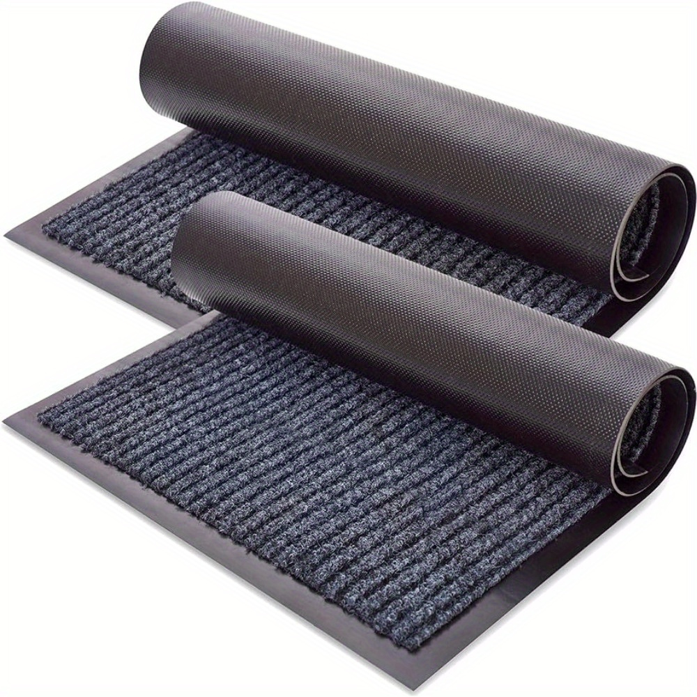 Front Door Mat Welcome Mats 2-pack - Entryway Mats For Shoe Scraper, Ideal For Home Area
