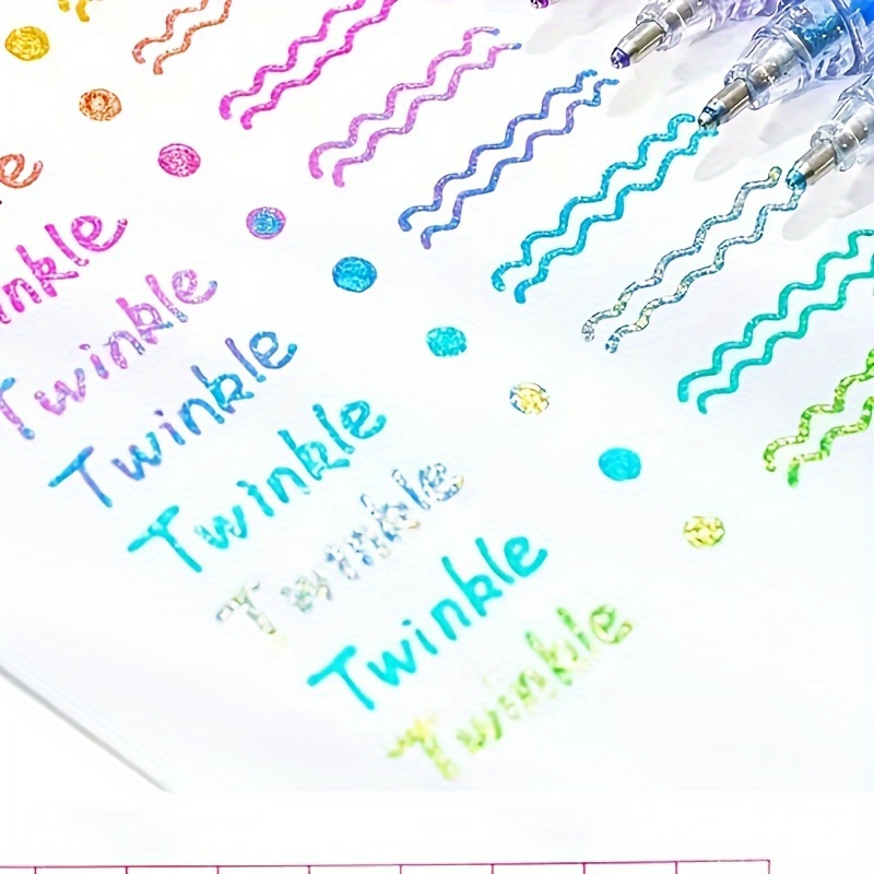 Flashing Jelly Pen Journal Juice Pen Flashing Sparkling - Temu