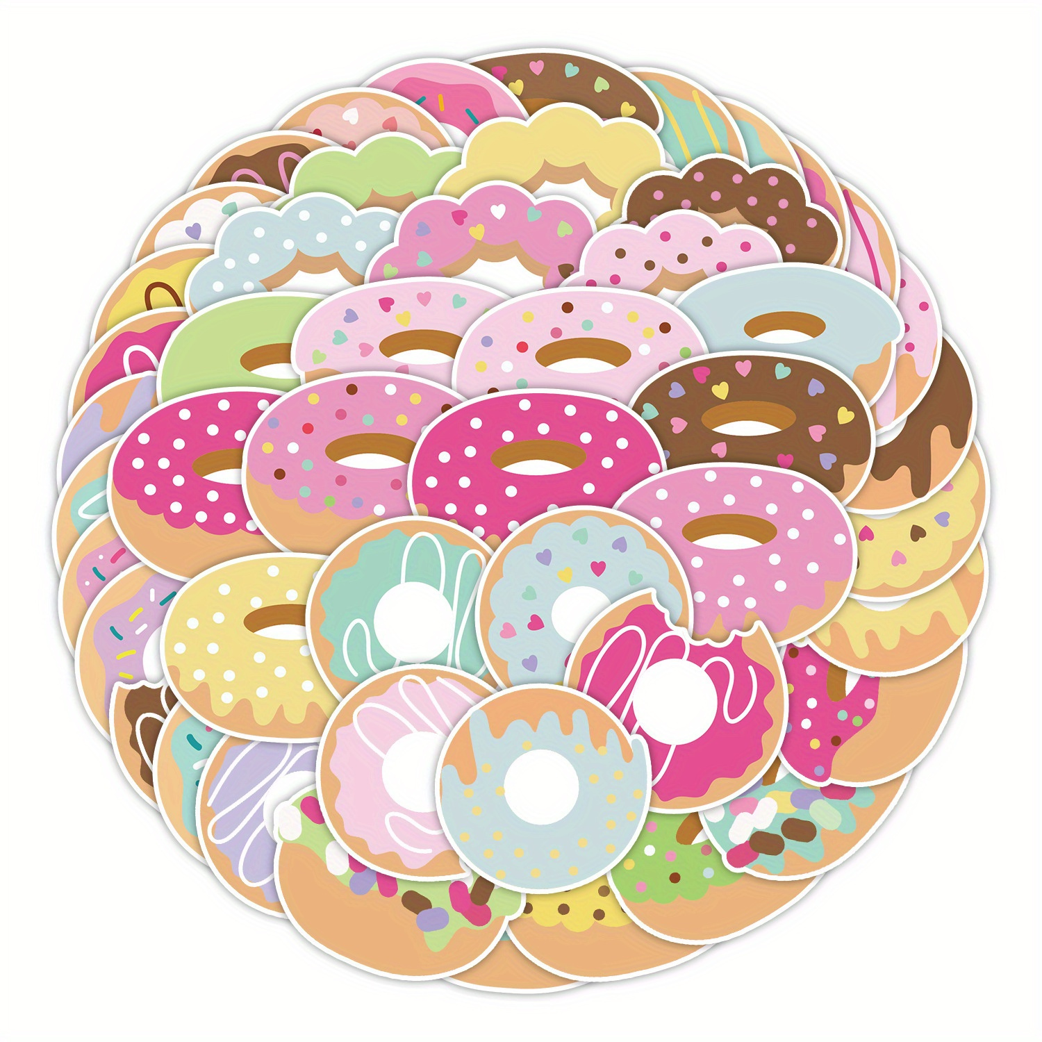 Donut Desserts Stickers Cute Water Bottle Stickers Vinyl - Temu