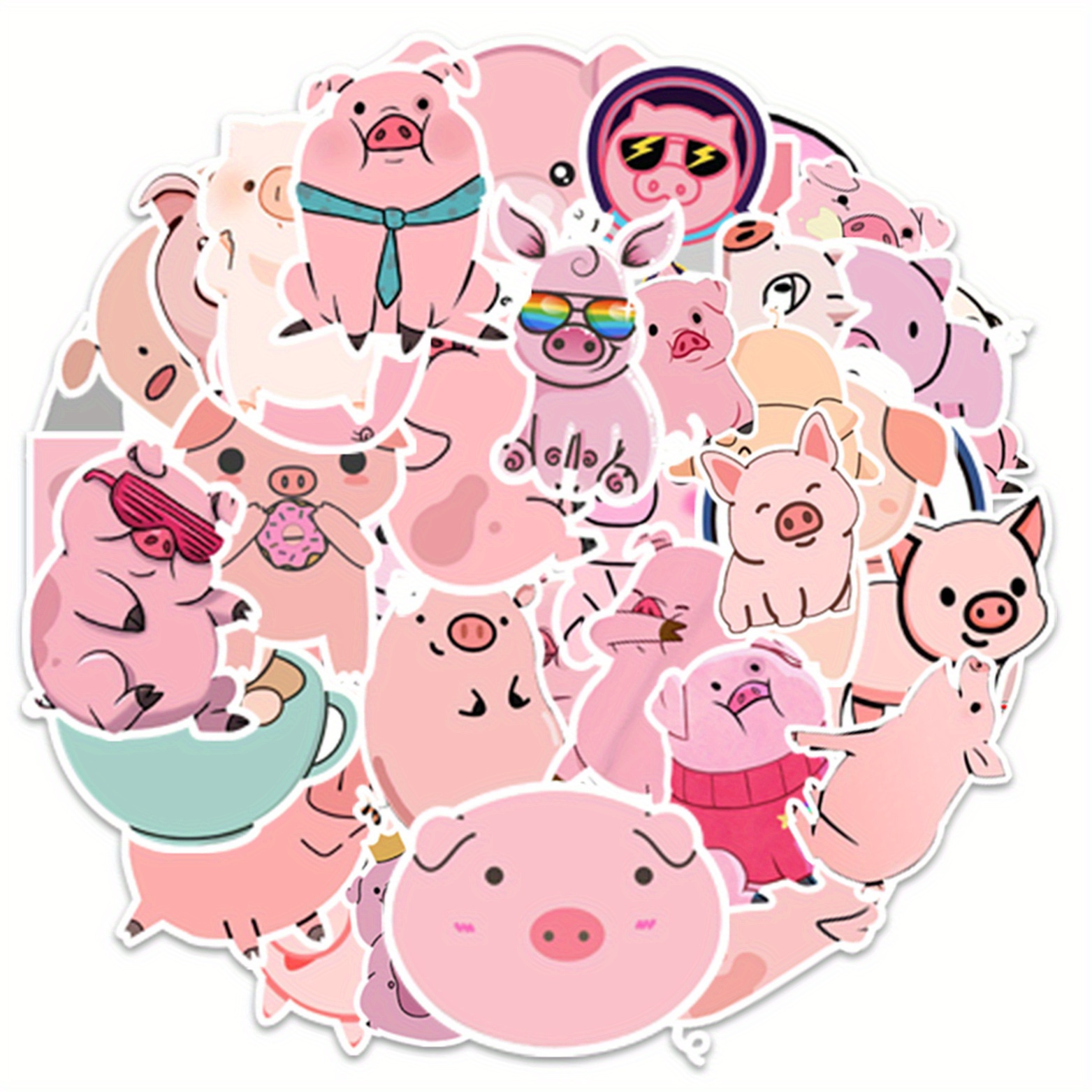 Cute Cool Silly Panda Pig Frog Fruit Bubble Stickers Three - Temu