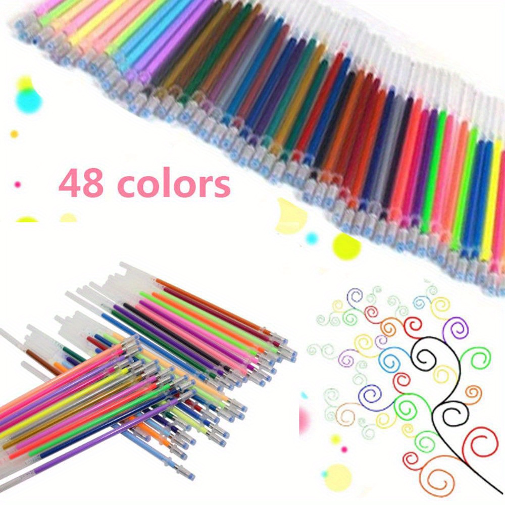 Gorgeous Gel Pen Set Refillable Metal Pastel Neon Glitter - Temu