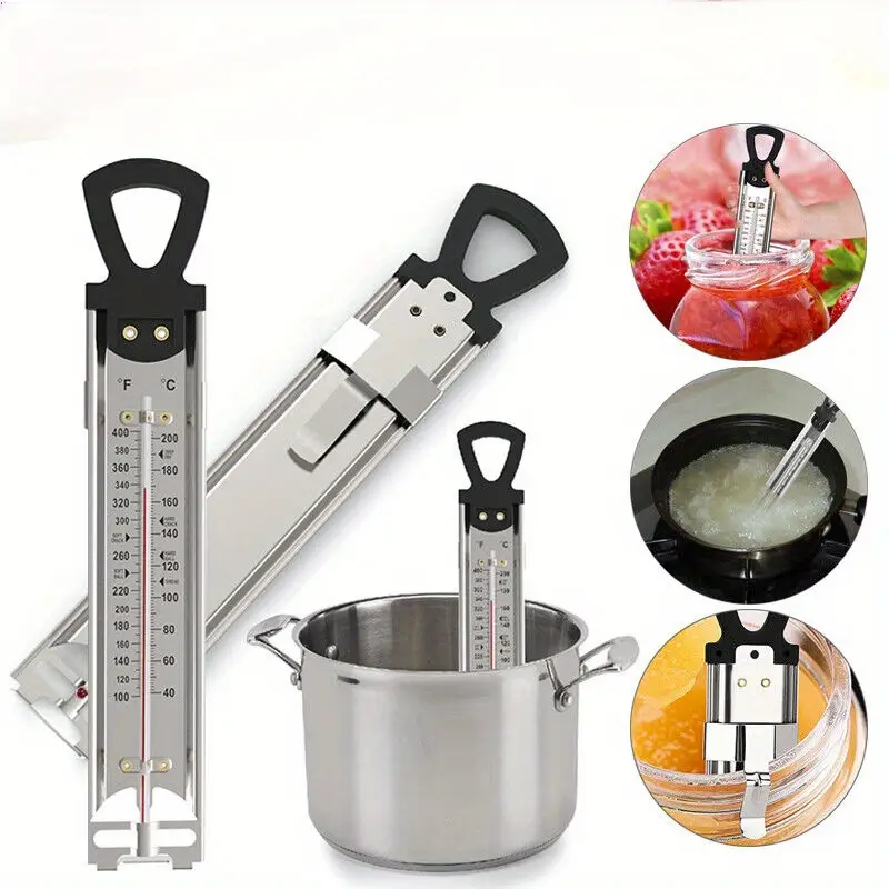 Candy Thermometer, Deep Fry Thermometer With Pot Clip, Candy/deep  Fry/jam/sugar/syrup Thermometer With Hanging Hook, Instant Read Thermometer  Food Thermometer For Home Cooking, Kitchen Gadgets, Cheap Items - Temu