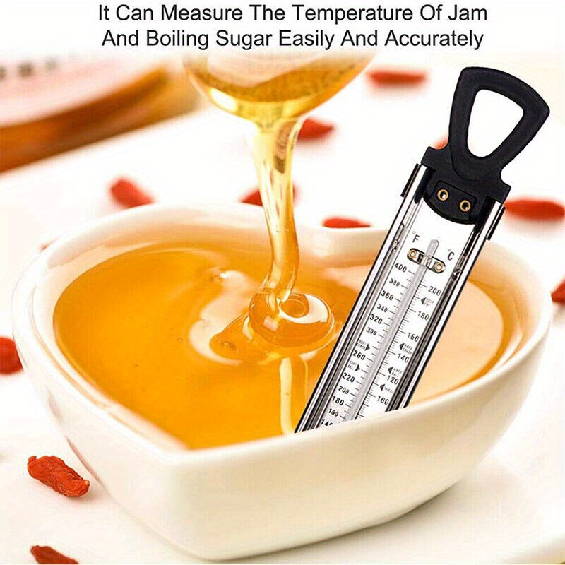 2Pcs Stainless Steel Candy Thermometer Sugar Syrup Jelly Oil Deep