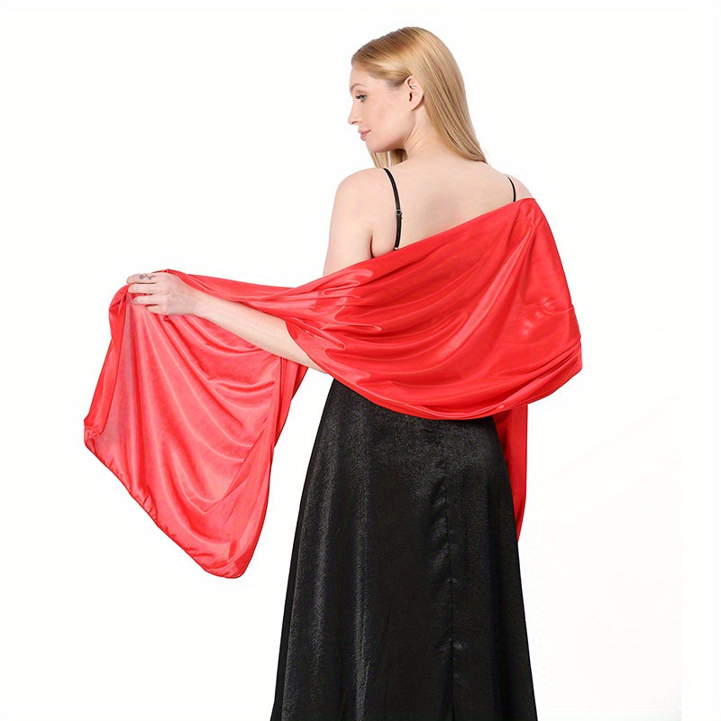 Minimalist Monochrome Satin Shawl Elegant Soft Smooth Temu Australia