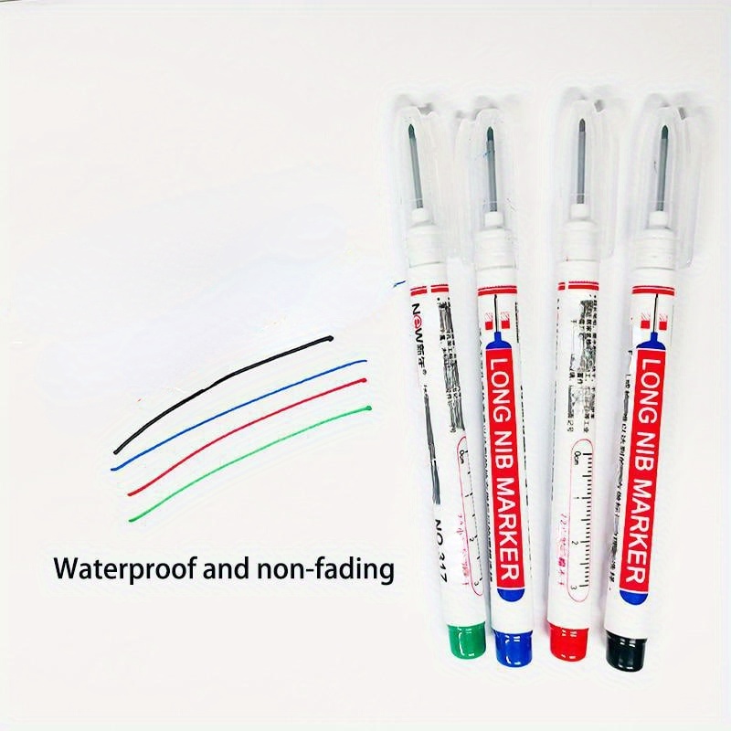 Long Nib Marker Deep Hole Pen Markers for Bathroom Woodworking