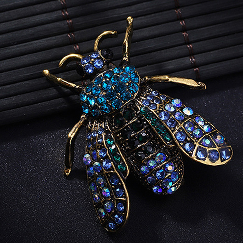 Bee Alloy Brooch Insect Rhinestone Brooches For Men Pins - Temu