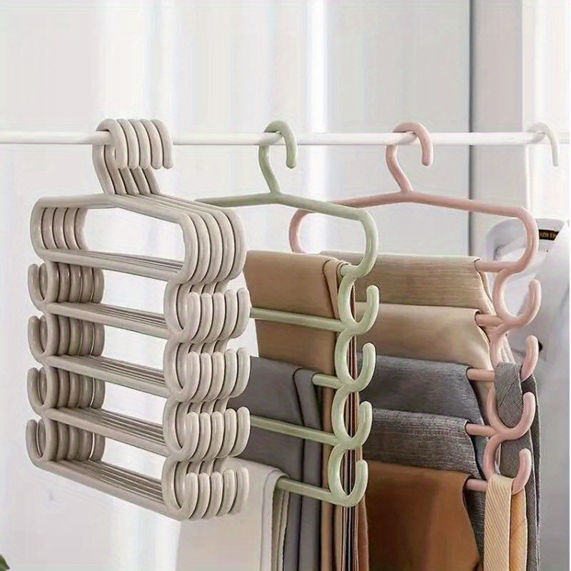 Multifunctional Double Layer Storage Hanger Plastic Clothes - Temu