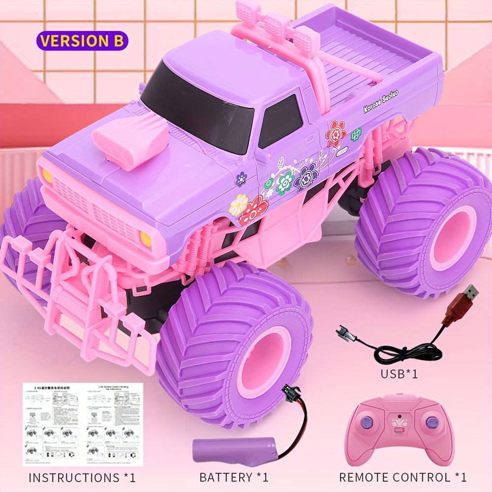 Pink remote control monster sales truck