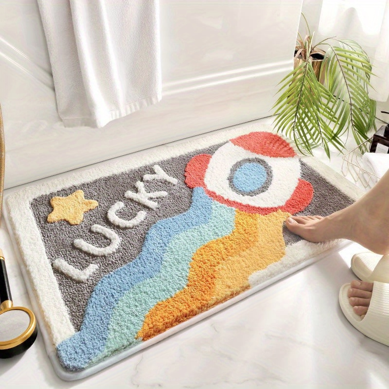 Bathmat Door Entrance Mat Cartoon Cat Bath Rug Bathroom Non-Slip Mat Toilet  Mat Entrance Door Absorbent Mat Anti-slip Bathmats