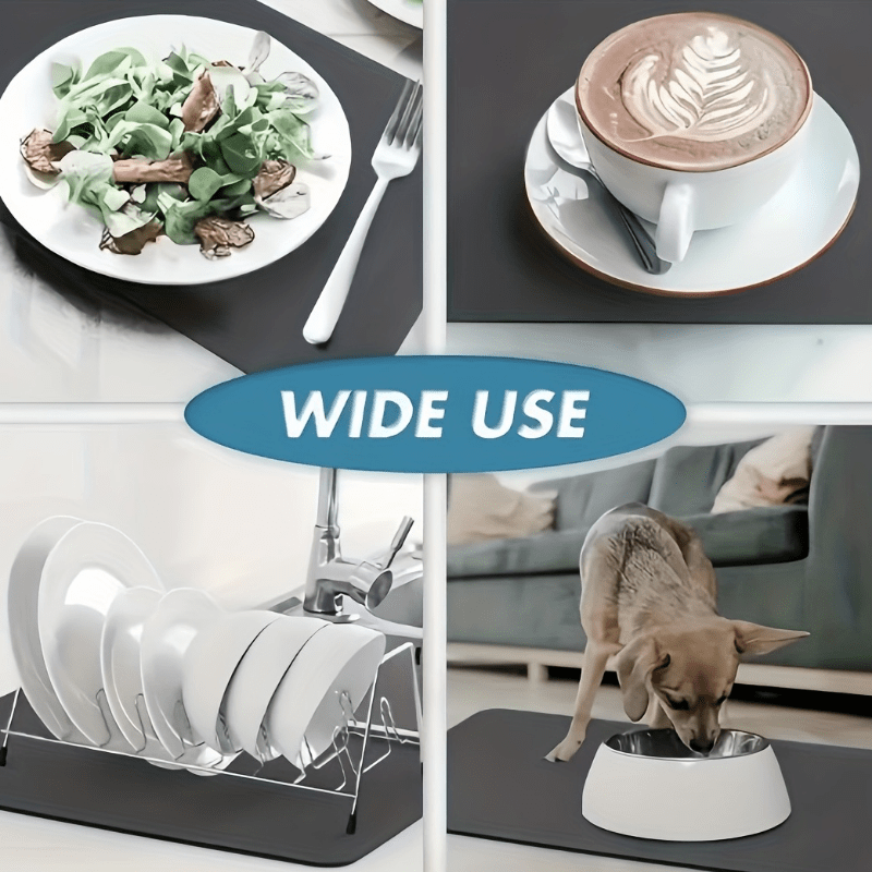 1pc Dish Drying Mat, Coffee Cup Mat With Super Absorbent And Quick